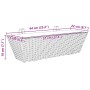 Jardineras con ganchos 2 unidades ratán sintético gris de , Maceteros y jardineras - Ref: Foro24-366403, Precio: 77,68 €, Des...
