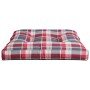Cojín para sofá de palets tela a cuadros rojo 80x80x12 cm de , Cojines para sillas y sofás - Ref: Foro24-360504, Precio: 31,9...