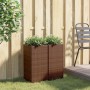 Jardineras 2 unidades ratán sintético marrón 30x30x60 cm de , Maceteros y jardineras - Ref: Foro24-3210517, Precio: 94,68 €, ...