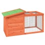 Conejera de madera maciza de pino marrón 100,5x54x55 cm de , Jaulas y habitáculos para animales pequeños - Ref: Foro24-172289...