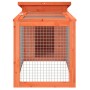 Conejera de madera maciza de pino marrón 100,5x54x55 cm de , Jaulas y habitáculos para animales pequeños - Ref: Foro24-172289...