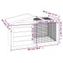 Conejera de madera maciza de pino marrón 100,5x54x55 cm de , Jaulas y habitáculos para animales pequeños - Ref: Foro24-172289...
