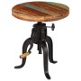 Mesa auxiliar madera reciclada y hierro fundido 45x(45-62) cm en Mesas auxiliares | Comprar online en Foru.es
