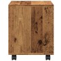 Armario con ruedas madera ingeniería envejecida 37x33x42,5 cm de , Mesas auxiliares - Ref: Foro24-853135, Precio: 30,72 €, De...