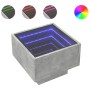 Mesita de noche con Infinity LED gris hormigón 40x40x30 cm de , Mesitas de noche - Ref: Foro24-3284066, Precio: 83,51 €, Desc...