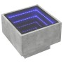 Mesita de noche con Infinity LED gris hormigón 40x40x30 cm de , Mesitas de noche - Ref: Foro24-3284066, Precio: 83,51 €, Desc...