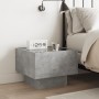 Mesita de noche con Infinity LED gris hormigón 40x40x30 cm de , Mesitas de noche - Ref: Foro24-3284066, Precio: 83,51 €, Desc...