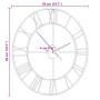 Reloj de pared de hierro negro Ø50 cm de , Relojes de pared - Ref: Foro24-4008411, Precio: 50,29 €, Descuento: %