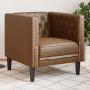 Sillón de piel de ante sintético marrón de , Sofás - Ref: Foro24-372658, Precio: 184,84 €, Descuento: %