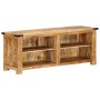 Mueble de TV madera maciza de mango rugosa 110x35x40 cm de , Almacenamiento para CD y DVD - Ref: Foro24-376041, Precio: 220,1...