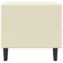 Sillón Chesterfield de cuero artificial blanco crema de , Sofás - Ref: Foro24-372653, Precio: 163,04 €, Descuento: %