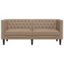 Sofá Chesterfield de 2 plazas cuero artificial marrón capuchino de , Sofás - Ref: Foro24-372664, Precio: 289,25 €, Descuento: %