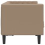 Sofá Chesterfield de 2 plazas cuero artificial marrón capuchino de , Sofás - Ref: Foro24-372664, Precio: 289,25 €, Descuento: %