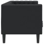 Sofá Chesterfield de 3 plazas cuero artificial negro de , Sofás - Ref: Foro24-372666, Precio: 352,51 €, Descuento: %