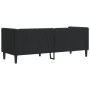 Sofá Chesterfield de 3 plazas cuero artificial negro de , Sofás - Ref: Foro24-372666, Precio: 352,51 €, Descuento: %