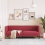 Sofá Chesterfield de 3 plazas cuero artificial rojo tinto de , Sofás - Ref: Foro24-372670, Precio: 271,43 €, Descuento: %