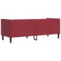 Sofá Chesterfield de 3 plazas cuero artificial rojo tinto de , Sofás - Ref: Foro24-372670, Precio: 271,43 €, Descuento: %