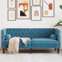 Sofá Chesterfield 2 plazas con cojines terciopelo azul de , Sofás - Ref: Foro24-372691, Precio: 246,36 €, Descuento: %