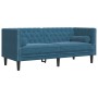 Sofá Chesterfield 2 plazas con cojines terciopelo azul de , Sofás - Ref: Foro24-372691, Precio: 246,36 €, Descuento: %