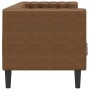 Sofá Chesterfield de 3 plazas piel de ante sintético marrón de , Sofás - Ref: Foro24-372702, Precio: 300,01 €, Descuento: %