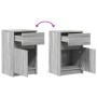 Mesita de noche con luces LED madera de ingeniería gris Sonoma de , Mesitas de noche - Ref: Foro24-852008, Precio: 54,50 €, D...