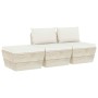 Muebles de jardín de palets 3 pzas y cojines madera de abeto de vidaXL, Conjuntos de jardín - Ref: Foro24-3063410, Precio: 22...
