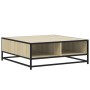 Mesa de centro madera ingeniería metal roble Sonoma 80x80x30 cm de , Mesas de centro - Ref: Foro24-848770, Precio: 62,10 €, D...