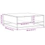 Mesa de centro madera ingeniería metal roble Sonoma 80x80x30 cm de , Mesas de centro - Ref: Foro24-848770, Precio: 62,10 €, D...