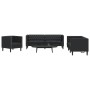 Juego de sofás Chesterfield 3 piezas cuero sintético negro de , Sofás - Ref: Foro24-3209267, Precio: 792,85 €, Descuento: %