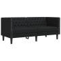 Juego de sofás Chesterfield 3 piezas cuero sintético negro de , Sofás - Ref: Foro24-3209267, Precio: 792,85 €, Descuento: %