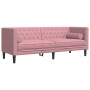 Set de sofás Chesterfield con cojines 3 piezas terciopelo rosa de , Sofás - Ref: Foro24-3209284, Precio: 803,32 €, Descuento: %