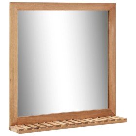 Espejo de cuarto de baño madera maciza de nogal 60x12x62 cm en Espejos | Comprar online en Foru.es