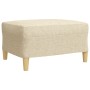 Juego de sofá 4 piezas con reposapiés y cojines tela crema de , Sofás - Ref: Foro24-3278313, Precio: 716,67 €, Descuento: %