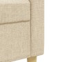 Juego de sofás 3 pzas con reposapiés y cojines tela crema de , Sofás - Ref: Foro24-3278345, Precio: 587,96 €, Descuento: %