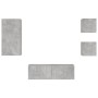 Muebles de TV de pared con luces LED 4 piezas gris hormigón de , Muebles TV - Ref: Foro24-3216884, Precio: 178,34 €, Descuent...