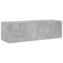 Muebles de TV de pared con luces LED 4 piezas gris hormigón de , Muebles TV - Ref: Foro24-3216884, Precio: 178,34 €, Descuent...