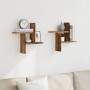 Estantes de pared 2 uds madera ingeniería envejecida 38x12x38cm de , Estantes y estanterías - Ref: Foro24-853252, Precio: 24,...