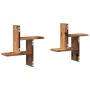 Estantes de pared 2 uds madera ingeniería envejecida 38x12x38cm de , Estantes y estanterías - Ref: Foro24-853252, Precio: 24,...