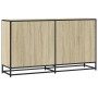 Aparador madera de ingeniería roble Sonoma 134x35x76 cm de , Aparadores - Ref: Foro24-3300816, Precio: 139,39 €, Descuento: %
