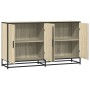 Aparador madera de ingeniería roble Sonoma 134x35x76 cm de , Aparadores - Ref: Foro24-3300816, Precio: 139,39 €, Descuento: %
