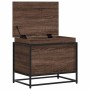 Caja de almacenaje con tapa madera marrón roble 60x40x51,5 cm de , Cestas para almacenaje - Ref: Foro24-848798, Precio: 54,68...