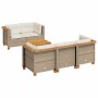 Juego de sofás jardín con cojines 6 pzas ratán sintético beige de , Conjuntos de jardín - Ref: Foro24-3261733, Precio: 442,27...