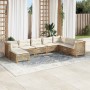 Set de sofás de jardín y cojines 8 piezas ratán sintético beige en Conjuntos de jardín | Comprar online en Foru.es