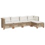 Juego de sofás jardín con cojines 5 pzas ratán sintético beige de , Conjuntos de jardín - Ref: Foro24-3261790, Precio: 424,90...