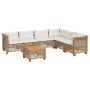Set sofás de jardín 7 piezas y cojines ratán sintético beige de , Conjuntos de jardín - Ref: Foro24-3261868, Precio: 578,56 €...