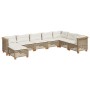 Set de sofás de jardín y cojines 8 piezas ratán sintético beige de , Conjuntos de jardín - Ref: Foro24-3261958, Precio: 670,0...