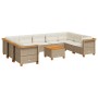 Juego de sofás jardín con cojines beige 10 pzas ratán sintético de , Conjuntos de jardín - Ref: Foro24-3261985, Precio: 709,7...