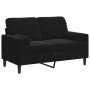 Sofá de 2 plazas con cojines terciopelo negro 120 cm de , Sofás - Ref: Foro24-3278214, Precio: 232,62 €, Descuento: %