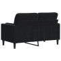 Sofá de 2 plazas con cojines terciopelo negro 120 cm de , Sofás - Ref: Foro24-3278214, Precio: 232,62 €, Descuento: %
