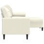 Sofá de 3 plazas con taburete de terciopelo crema 180 cm de , Sofás - Ref: Foro24-3278275, Precio: 359,90 €, Descuento: %